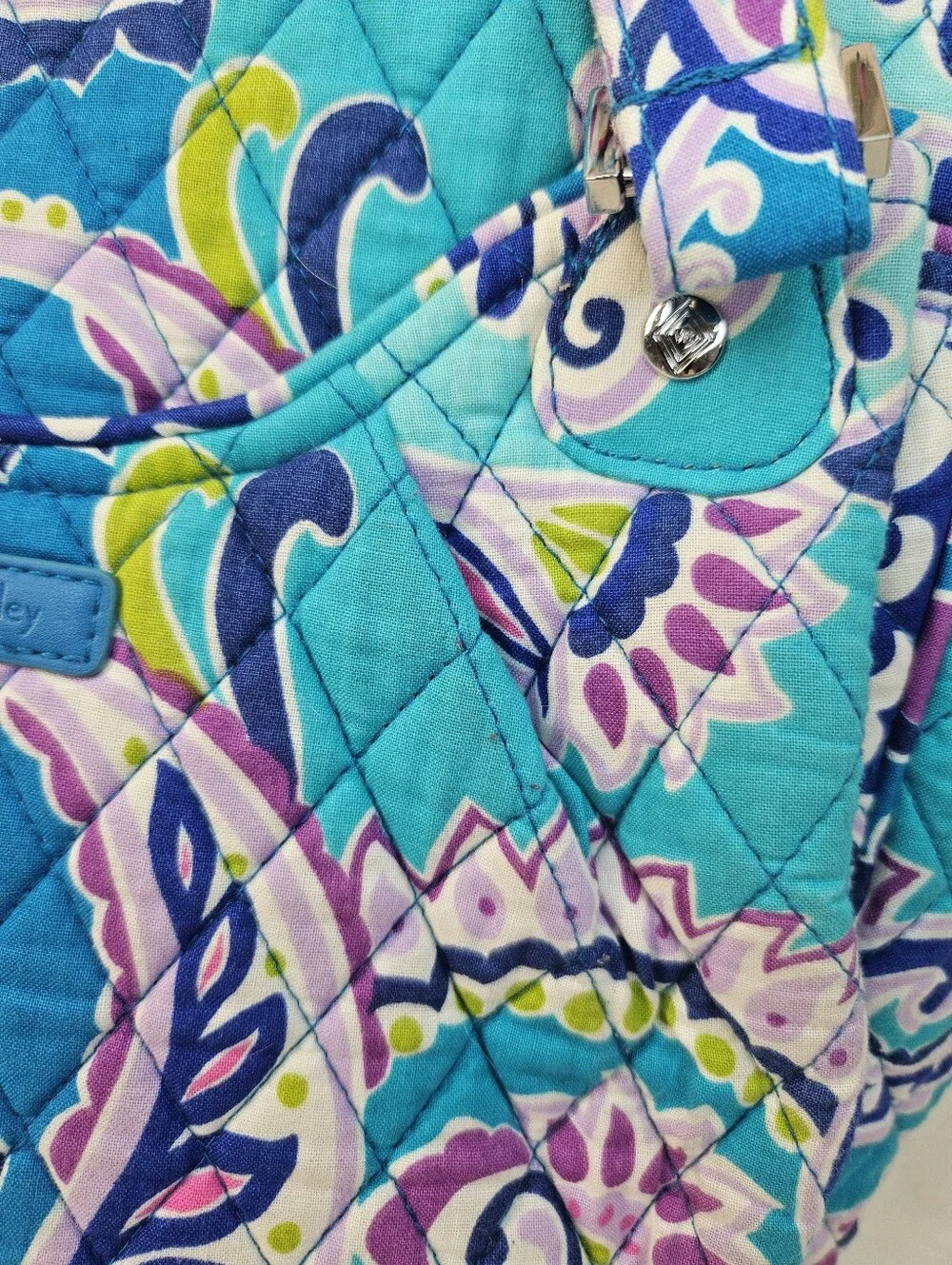 Vera Bradley Quilted Waikiki Paisley Turquoise Tote Bag